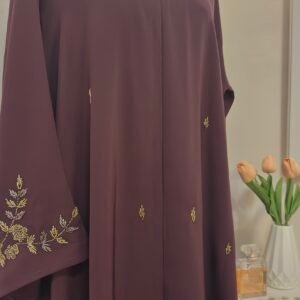 JAMILA Abaya – Plum & Royal Blue