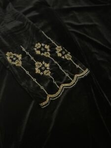 FATIN - Black Velvet Abaya