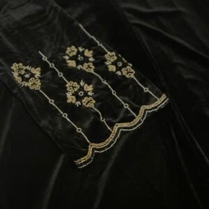 FATIN - Black Velvet Abaya
