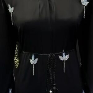Silverleaf Abaya with Rhinestone drops
