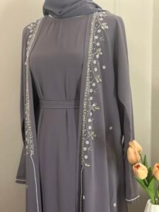 RAYA - Muted Purple Abaya Set