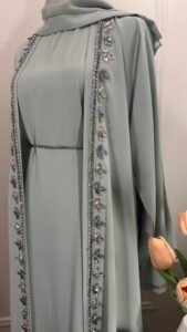 NAHLA - Mint Green Abaya Set