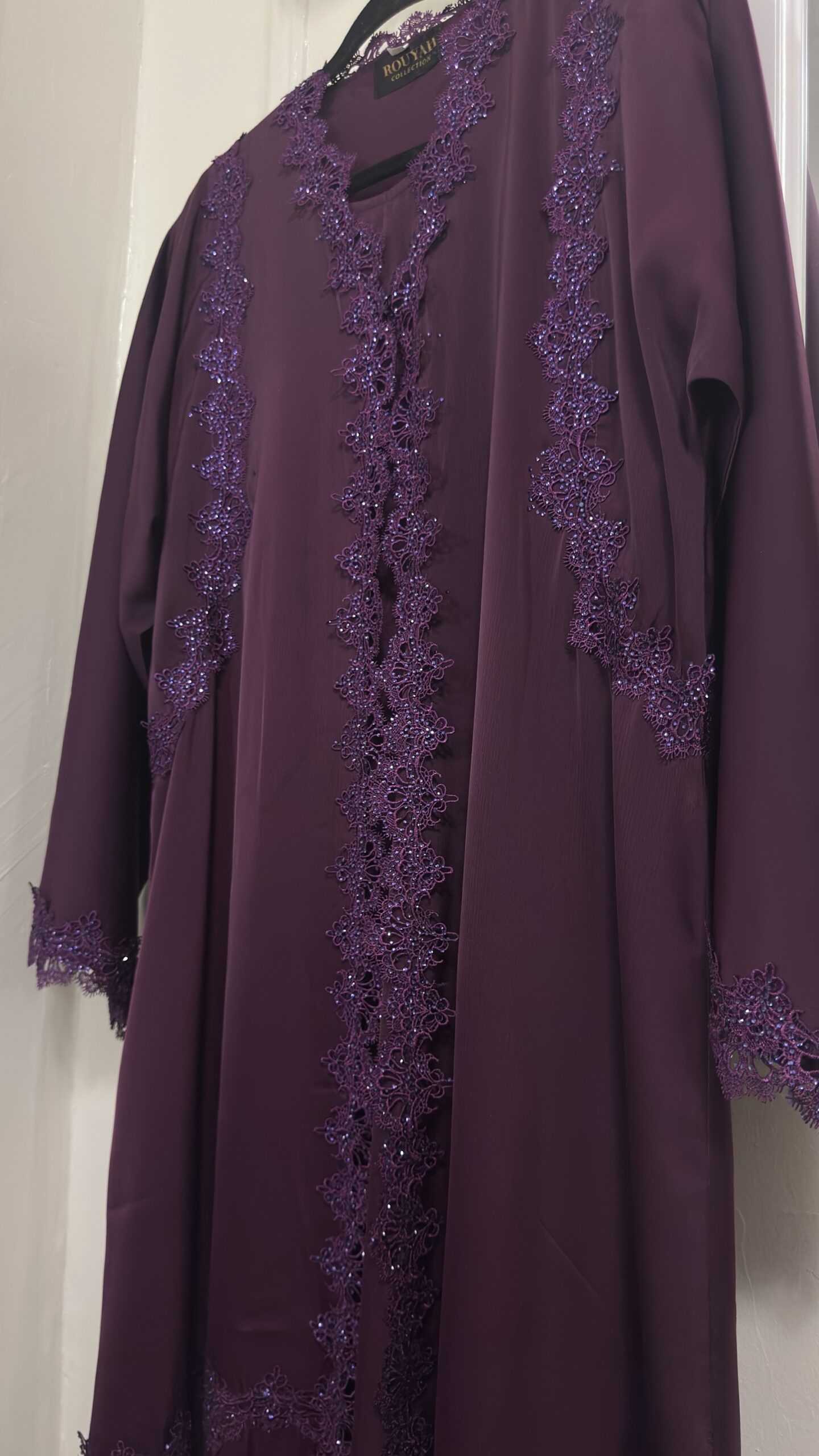 SANA - Purple 2 Piece Abaya Set - Image 6