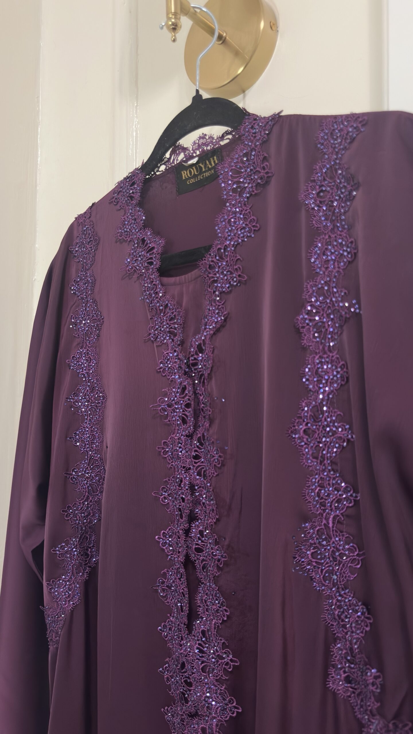 SANA - Purple 2 Piece Abaya Set - Image 2