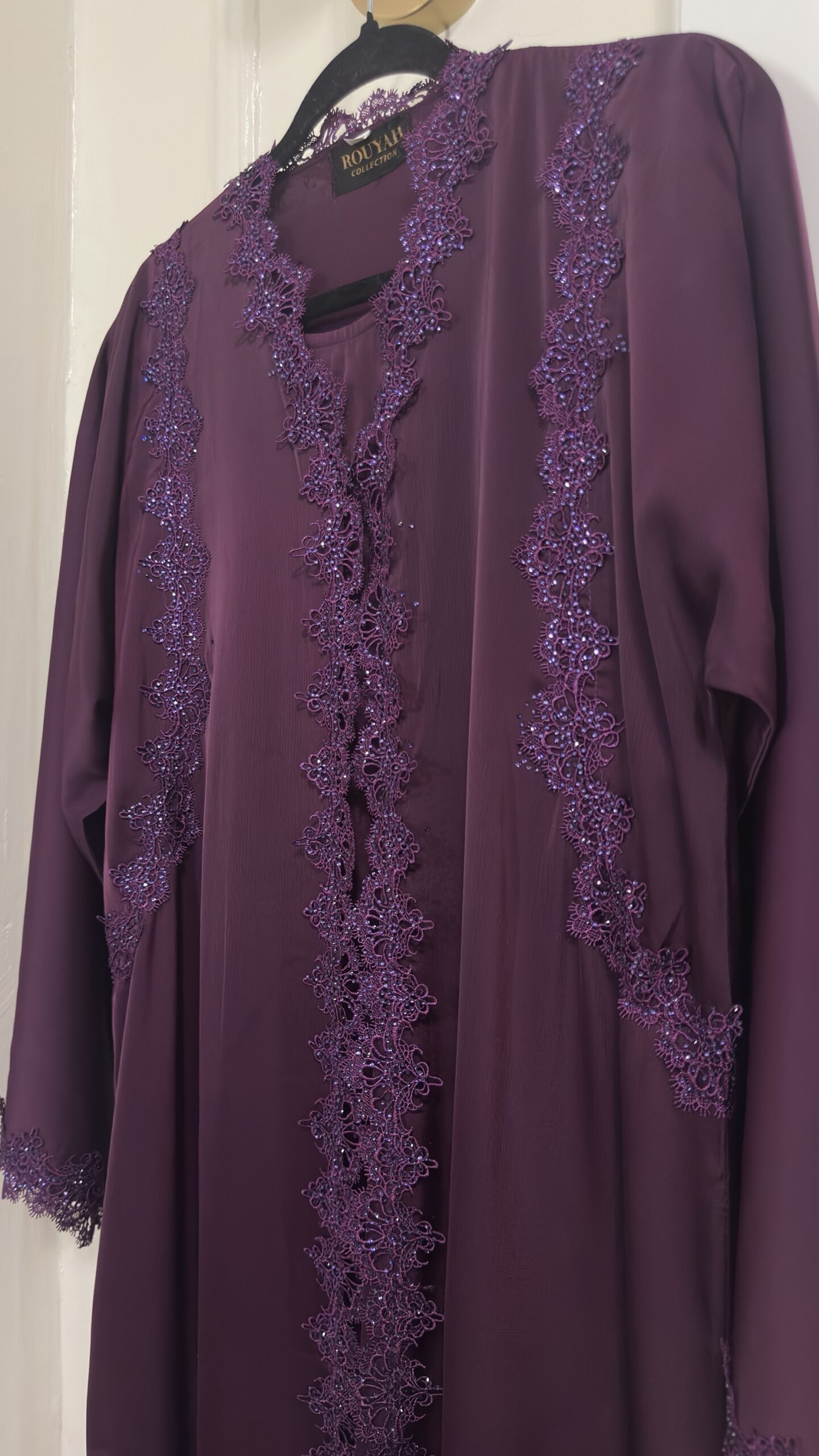 SANA - Purple 2 Piece Abaya Set - Image 3