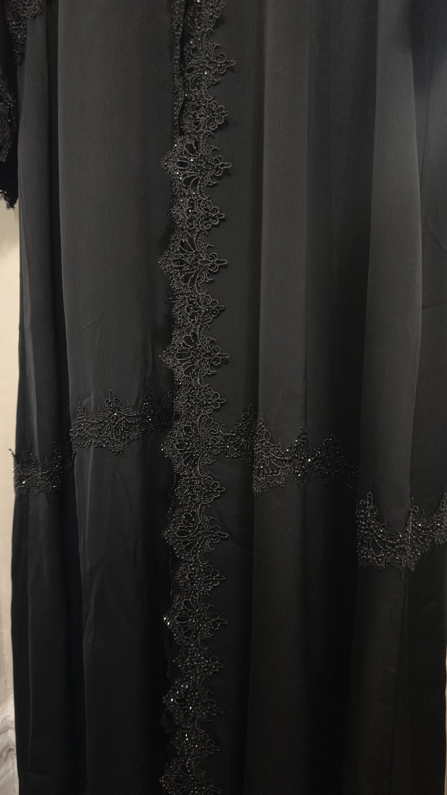 SANA - Black 2 Piece Abaya Set - Image 3