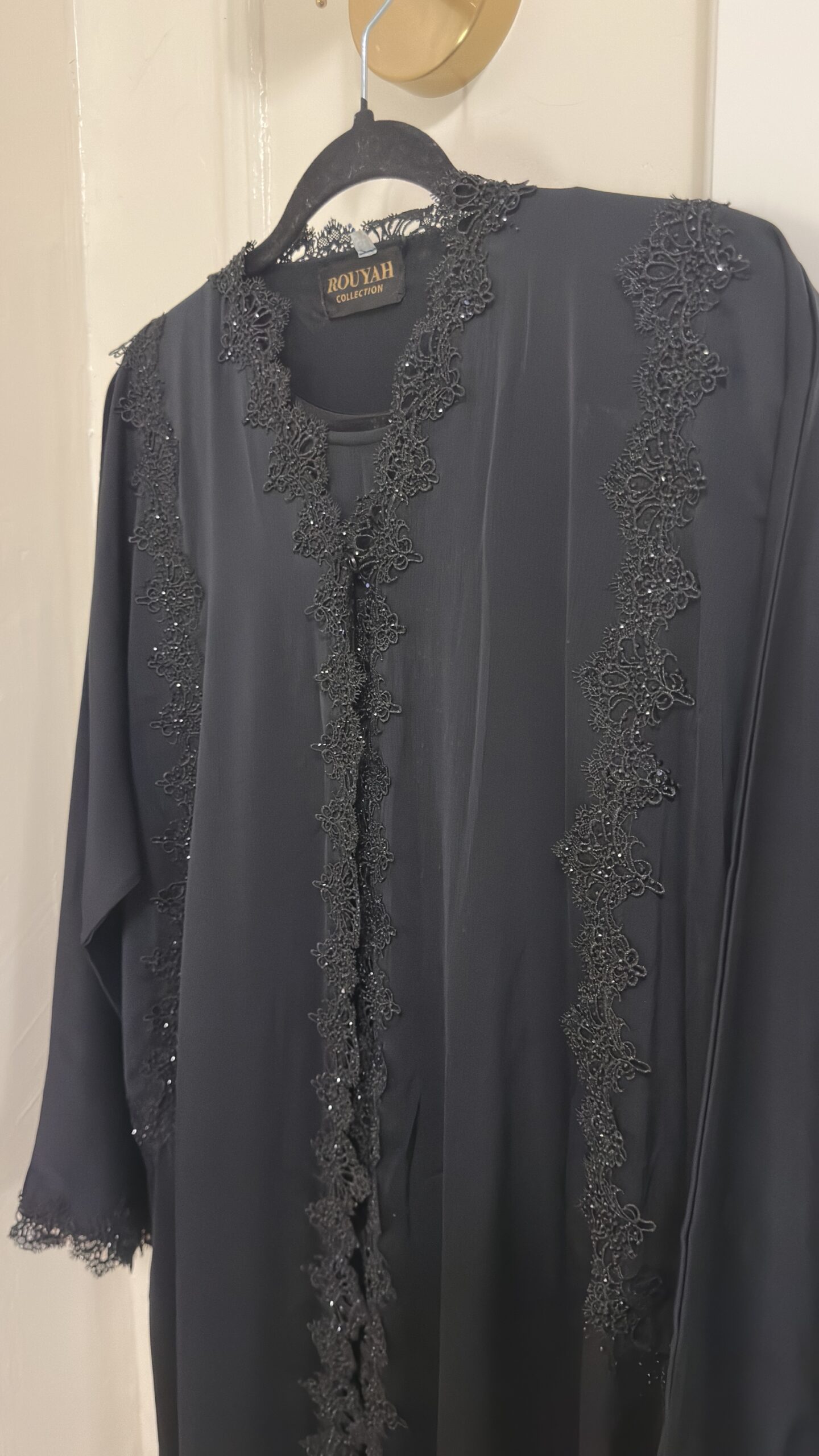 SANA - Black 2 Piece Abaya Set - Image 2