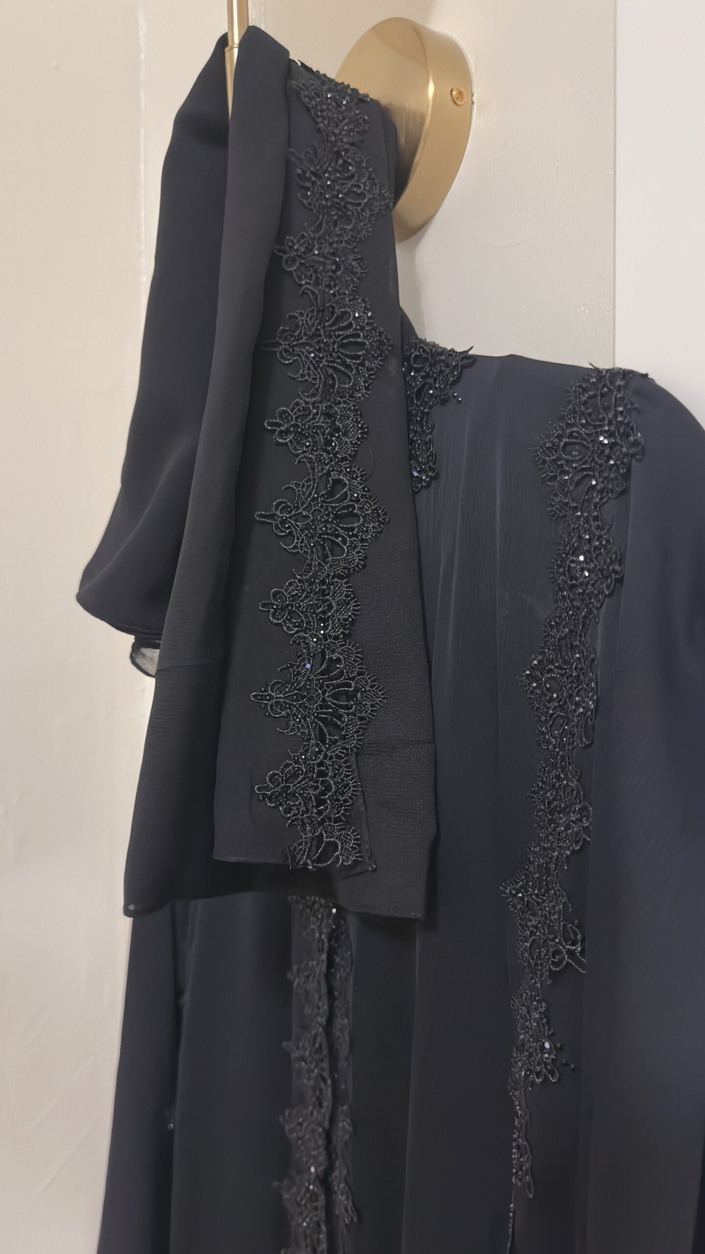SANA - Black 2 Piece Abaya Set - Image 5
