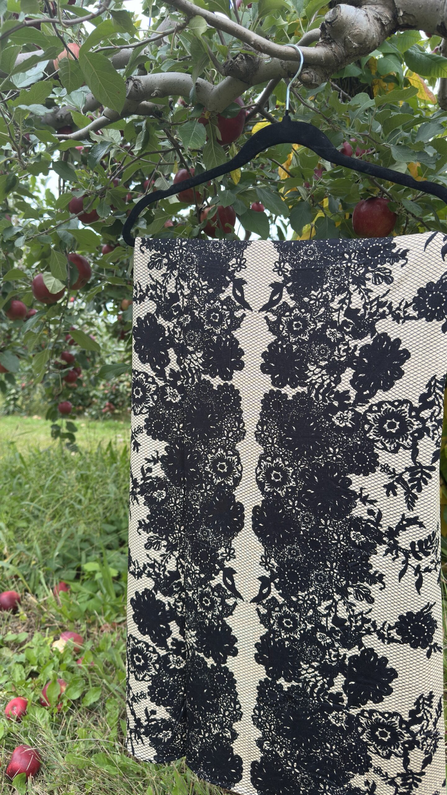 Noir Chantilly Print Jersey Hijab